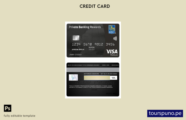 lista para imprimir plantilla de tarjeta negra platino visa Visa Private Bankkin